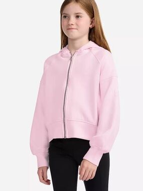 Abercrombie Kids Pink Neoknit Full-Zip Hoodie Size 13/14